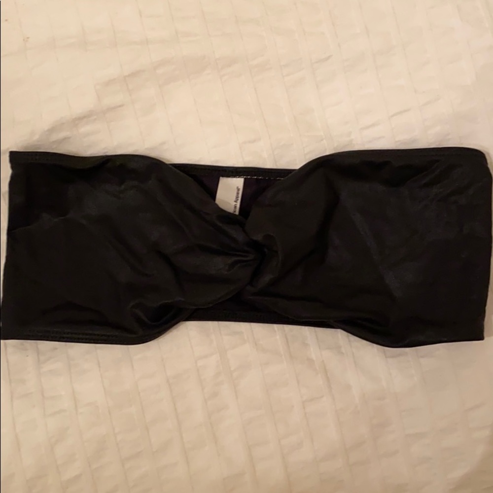 American Apparel black Ruched Bandeau size large